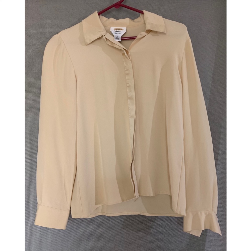 Women's Silk Button-Down Shirt Talbots